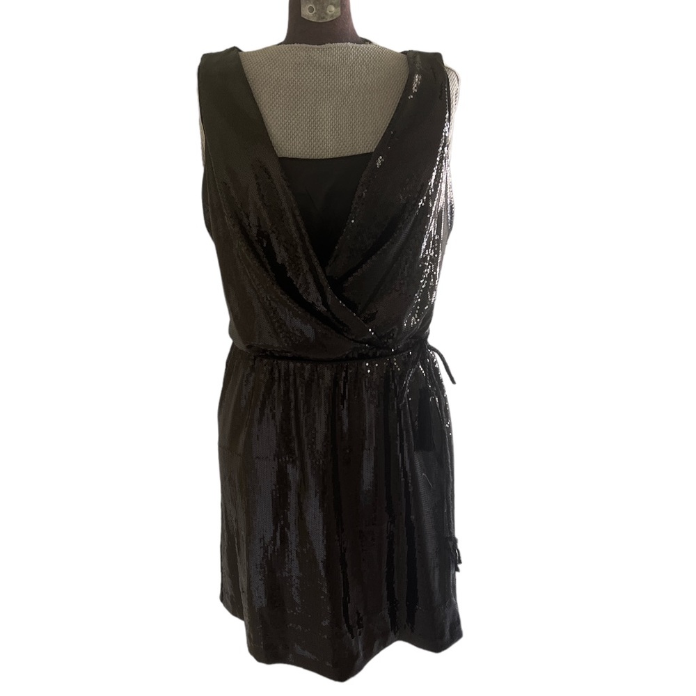 White House Black Market black sequined dress size 10